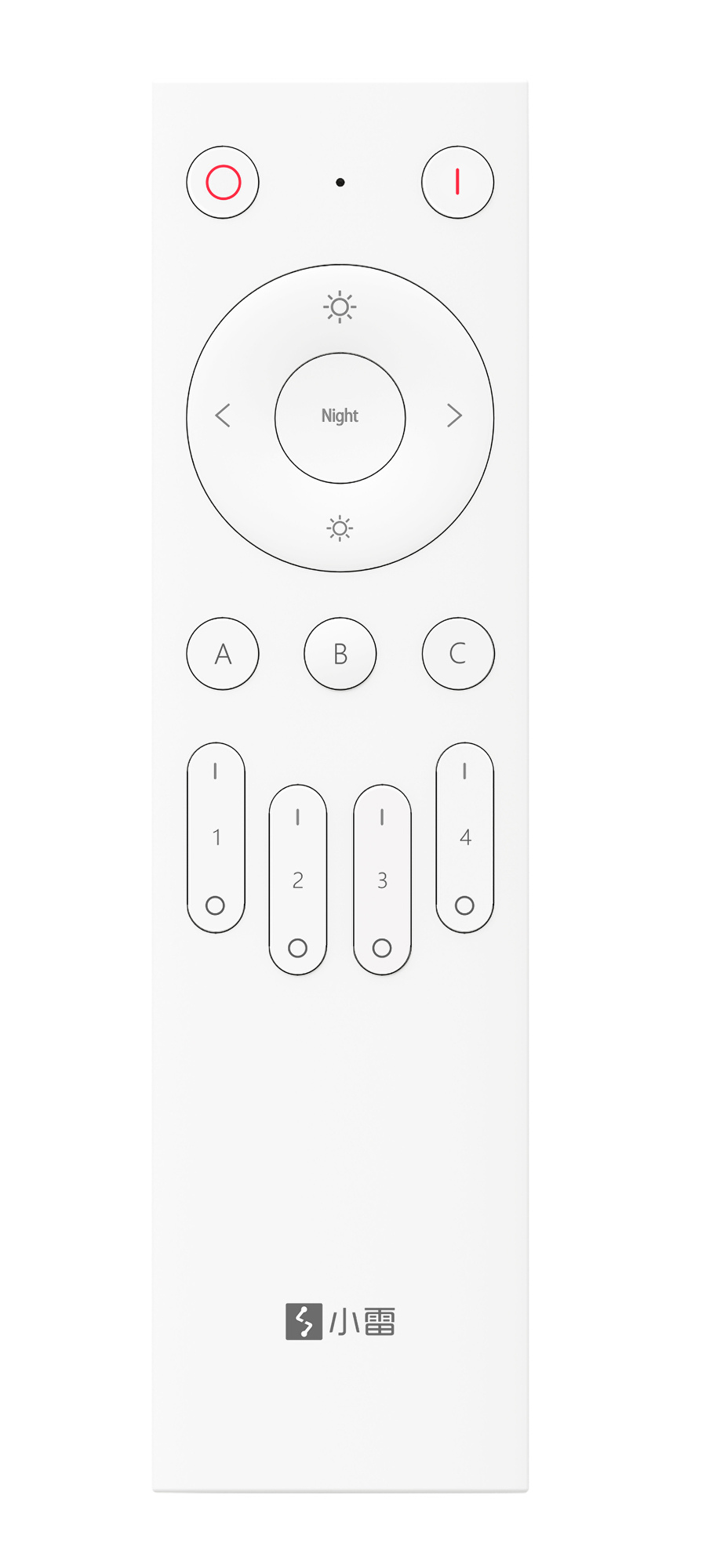 Ltech Programmable Dimming, CT & RGBW RF Remote Control, 2.4GHz RF, CR2032, 20m Range, 3Vdc supply, 4-zone control. RC4-RF-B  LTECH Remote Control